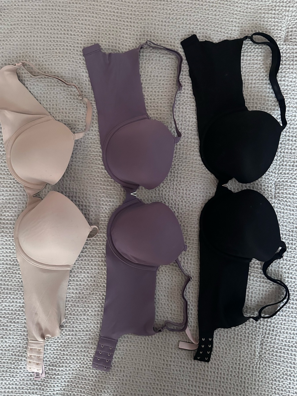 Victoria's Secret Love Cloud Demi Bra — Nude, Lavender, Black